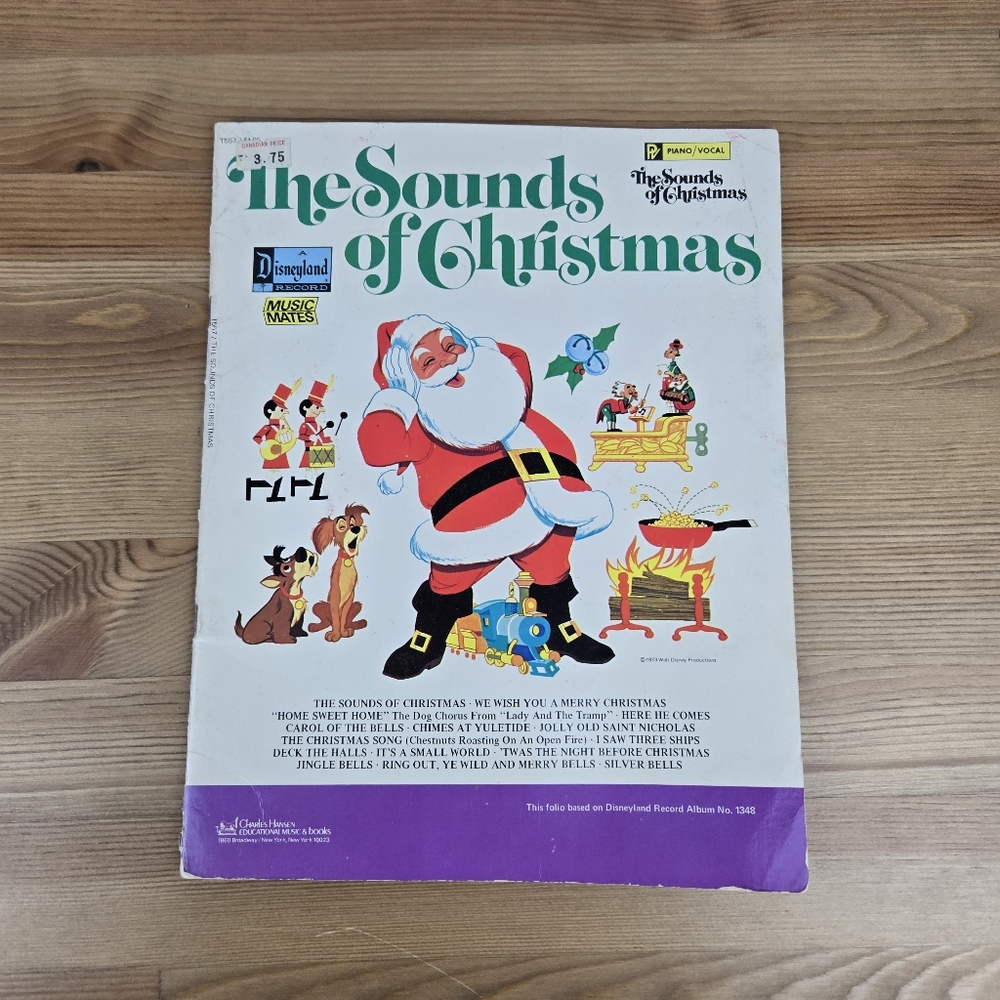 VTG Disneyland The Sounds of Christmas Piano Vocal Sheet Music Vtg